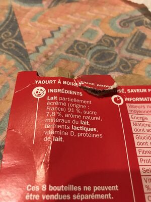 Mini max saveur fraise ingredients label