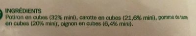 Légumes Pour Potage ingredients label