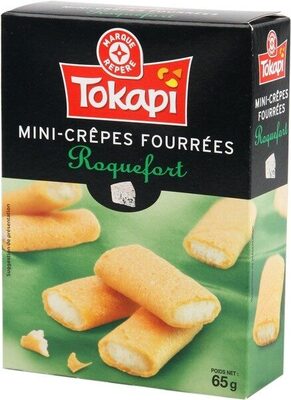Mini-crêpes fourrées saveur roquefort front packaging