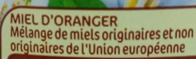 Miel fleur d'oranger squeezer ingredients label