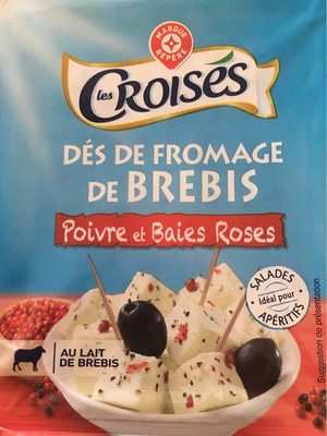 Dés de Fromage de brebis Poivre et Baies roses