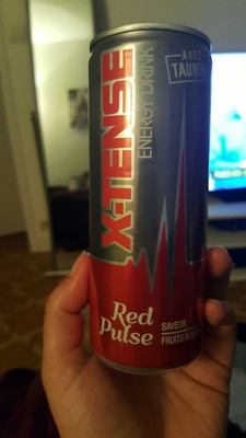 X_tense énergie drink front packaging