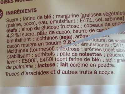 Génoises moelleuses fourrées chocolat Délicioso x 5 ingredients label