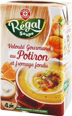 Velouté gourmand au potiron et fromage fondu
