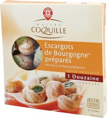 Escargots de Bourgogne préparés belle grosseur x 12