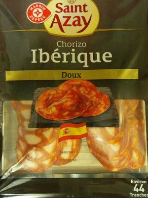 Chorizo ibérique doux 44 tranches front packaging