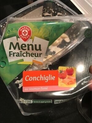 Menu fraîcheur conchiglie au saumon fumé