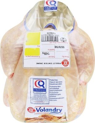 Poulet entier jaune certifié