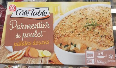 Parmentier de poulet patates douces surgelé front packaging