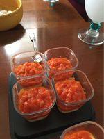 Verrines chèvre et tartare de tomate