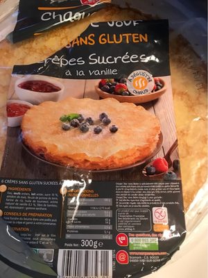 Crêpes sucrées à la vanille sans gluten x 6