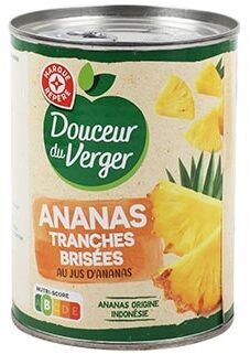 Ananas tranches brisées front packaging
