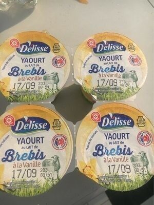 Yaourt au lait de brebis saveur vanille x 4 front packaging