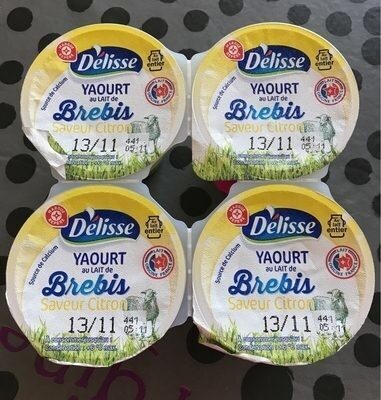 Yaourt au lait de brebis saveur citron x 4 front packaging