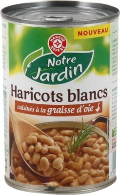 Haricots blancs cuisinés à la graisse d'oie front packaging