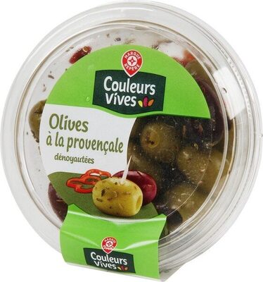 Olives à la provençale dénoyautées front packaging