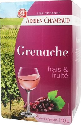 Vin cépage Grenache - Bag-in-Box® front packaging