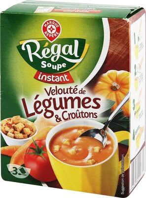 Velouté de légumes et croutons instantané