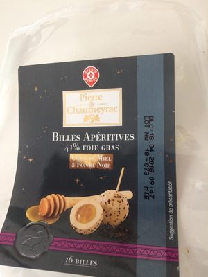 Billes aperitives 41% foie gras
