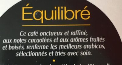 Capsules de café équilibre x 30 ingredients label
