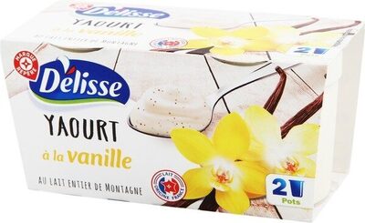 Yaourts gourmands au lait entier sur lit de vanille