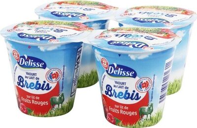Yaourt au lait de brebis sur lit de fruits rouge front packaging