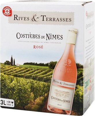Costières de Nimes rosé A.O.C. - Bag-in-Box® front packaging