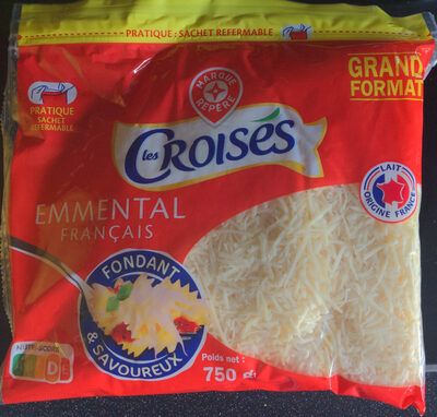Emmental Français râpé front packaging
