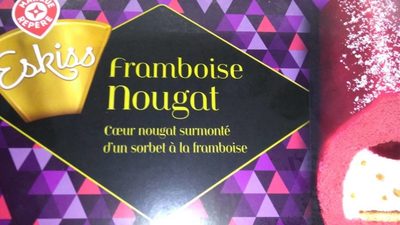 Bûche framboise nougat