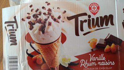 6 Cônes Vanille rhum raisins