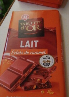 Tablette d'or éclats de caramel pur beurre de cacao