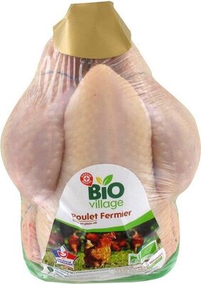 Poulet fermier bio élevé en plein air