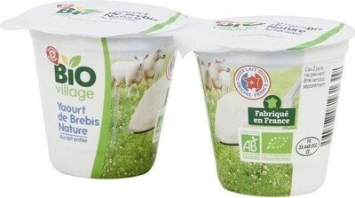 Yaourt au lait entier de brebis Nature  2 x 125 g