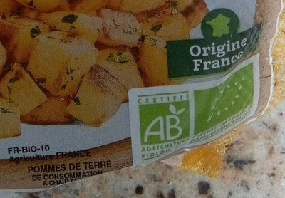 Pommes De Terre Bio Village ingredients label