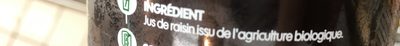 Jus de raisin ingredients label