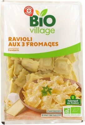 Ravioli bio aux 3 fromages front packaging