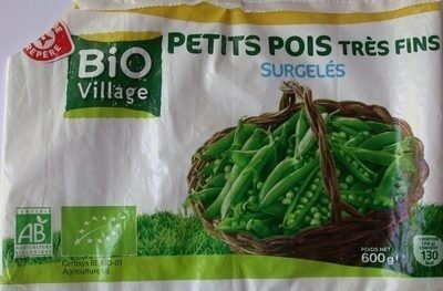 Petits pois très fins surgelés front packaging