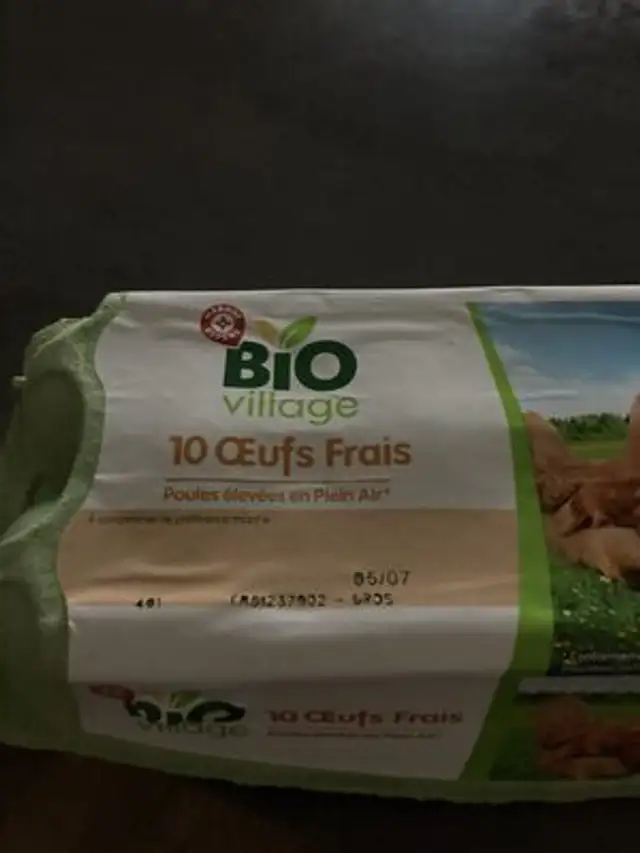10 Œuf frais ingredients label