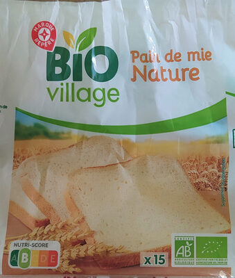 Pain de mie nature Bio village 15 tranches