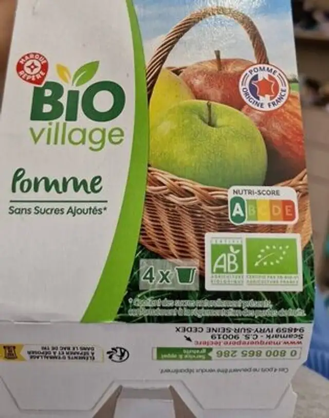 Compotes pomme front packaging