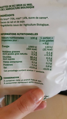 Mini galettes de riz bio au miel