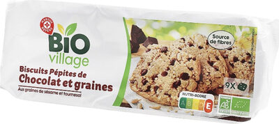 Biscuits pépites de chocolat et graines