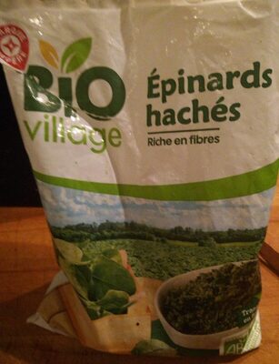 Epinards hachés bio front packaging