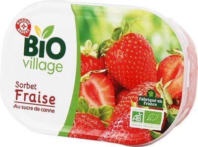 Vrac sorbet fraise bio front packaging