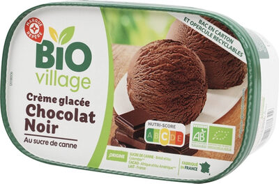 Crème glacée Chocolat Noir front packaging