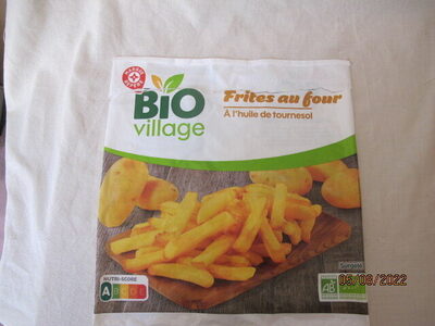 Frites au four front packaging