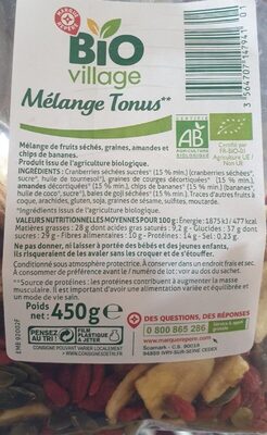 Melange tonus bio front packaging