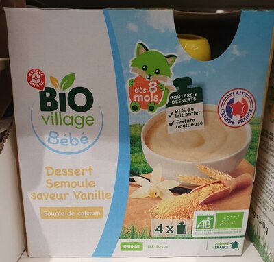 Dessert semoule saveur vanille