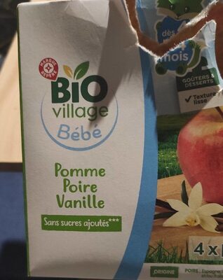 Bio village bébé pomme poire vanille