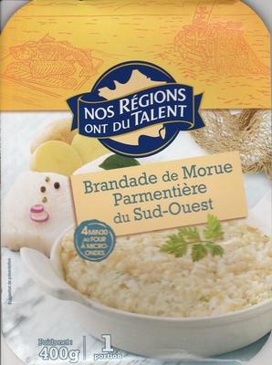 Brandade de Morue Parmentière du Sud-est front packaging